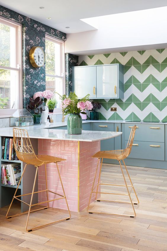 dapur warna pastel