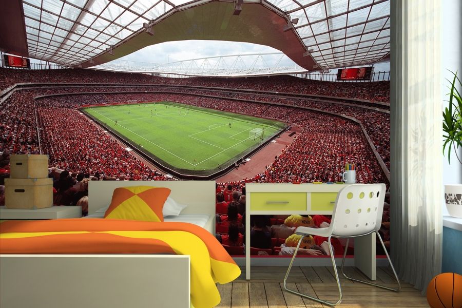 desain kamar tidur tema sepak bola